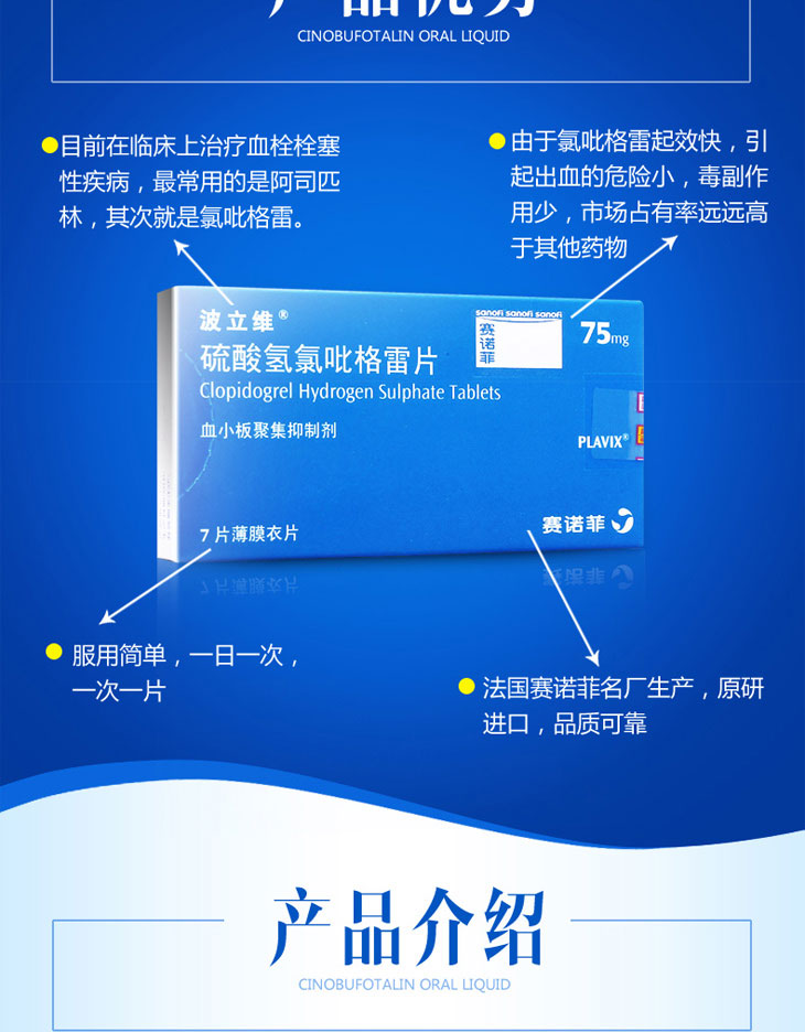 硫酸氫氯吡格雷片價格